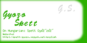 gyozo spett business card
